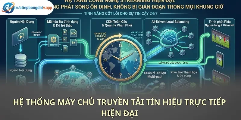 Hạ tầng công nghệ streaming hiện đại mang đến luồng phát sóng ổn định trong mọi khung giờ