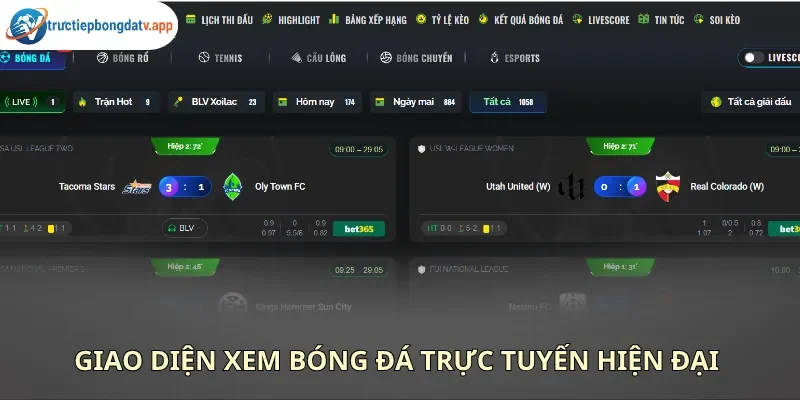Giao diện trực quan và hiện đại của trang web Giao diện trực quan và hiện đại của trang web